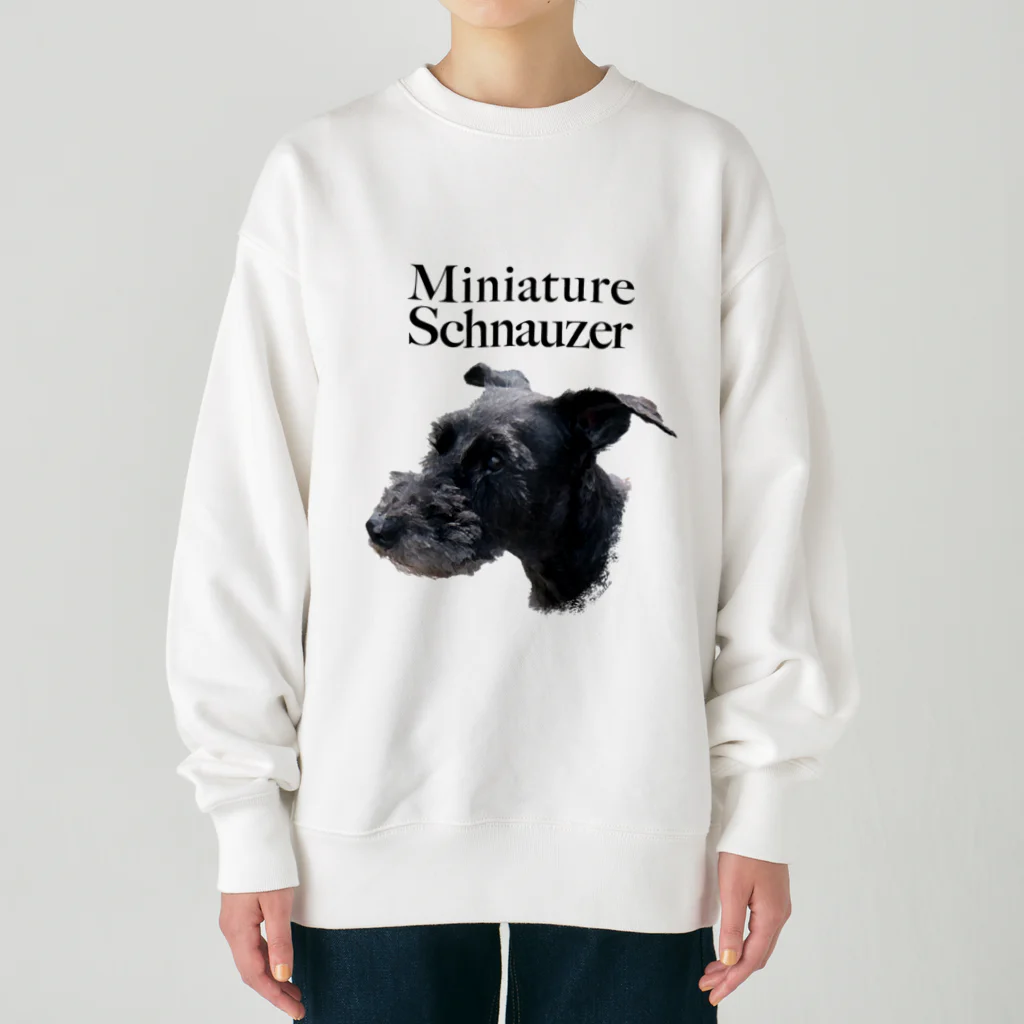 ayupachiのVintage Style M.Schnauzer Heavyweight Crew Neck Sweatshirt