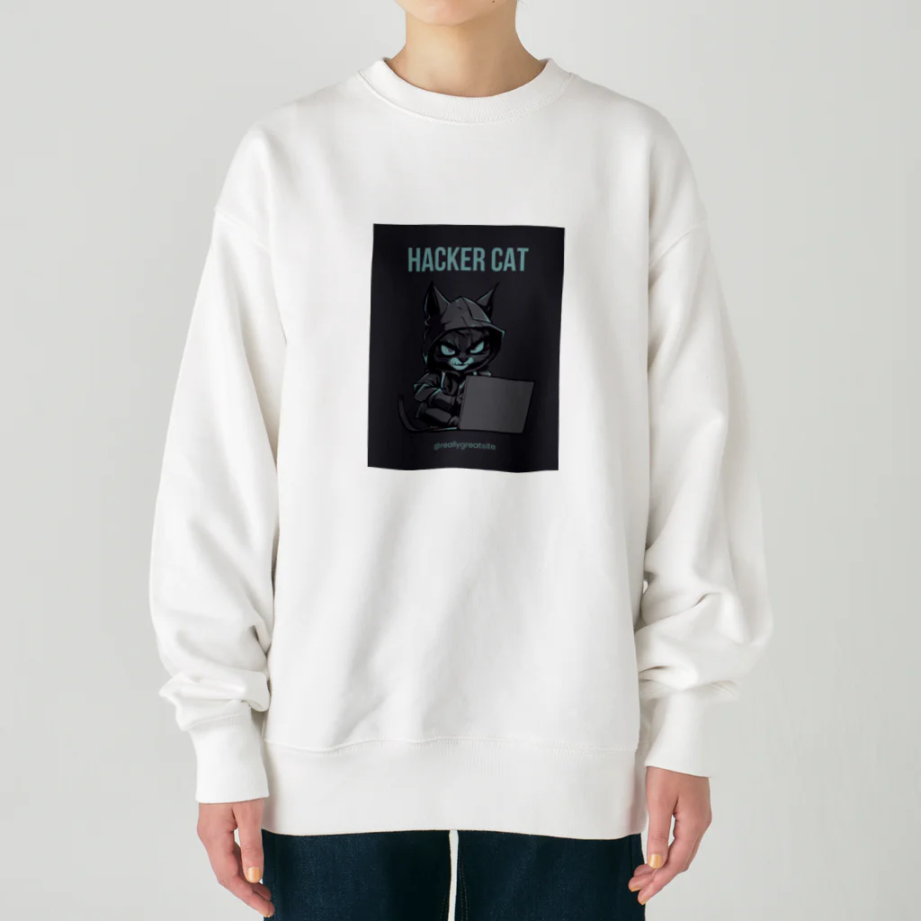 SINOBI7のはっかーきゃっと Heavyweight Crew Neck Sweatshirt