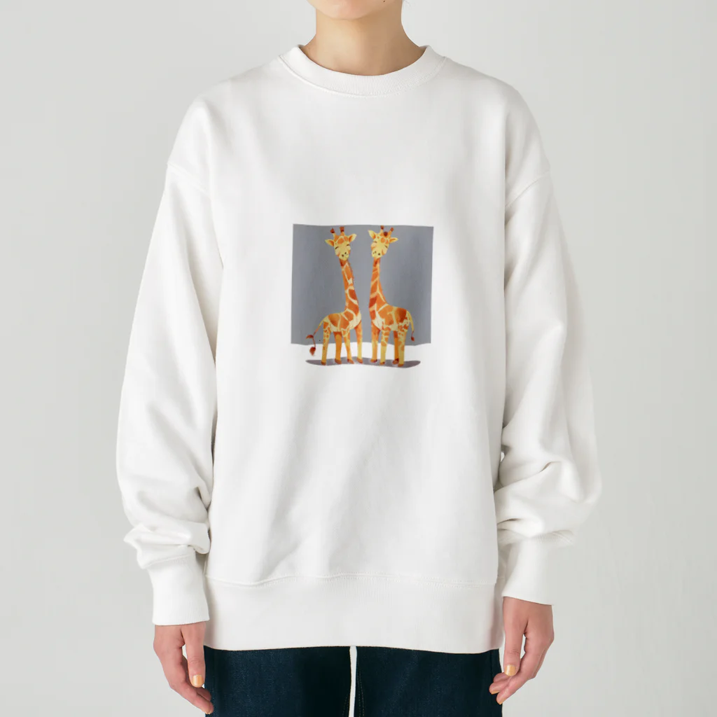 GIRAFFEの三頭身なキリン Heavyweight Crew Neck Sweatshirt