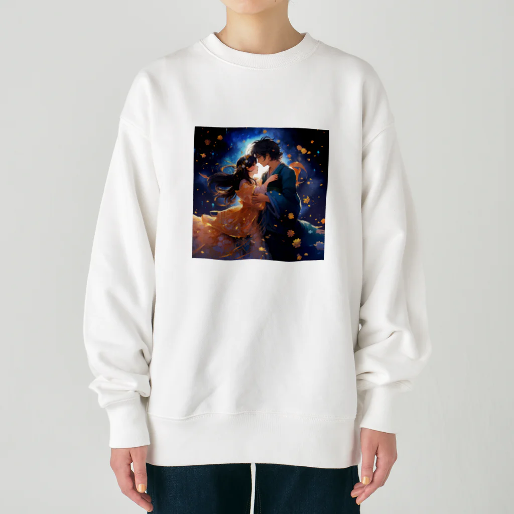 AQUAMETAVERSEの七夕の夜彦星と織り姫　なでしこ1478 Heavyweight Crew Neck Sweatshirt