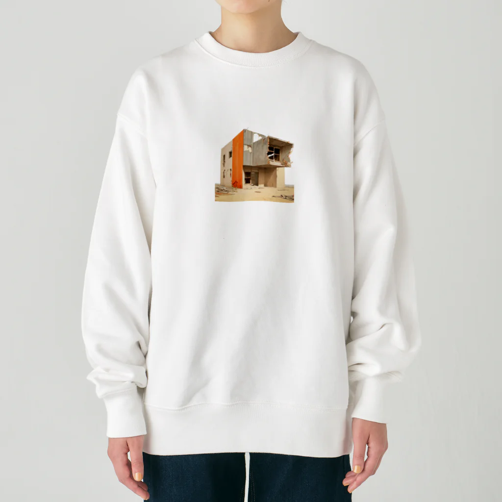 Buildingsの廃墟 3 Heavyweight Crew Neck Sweatshirt