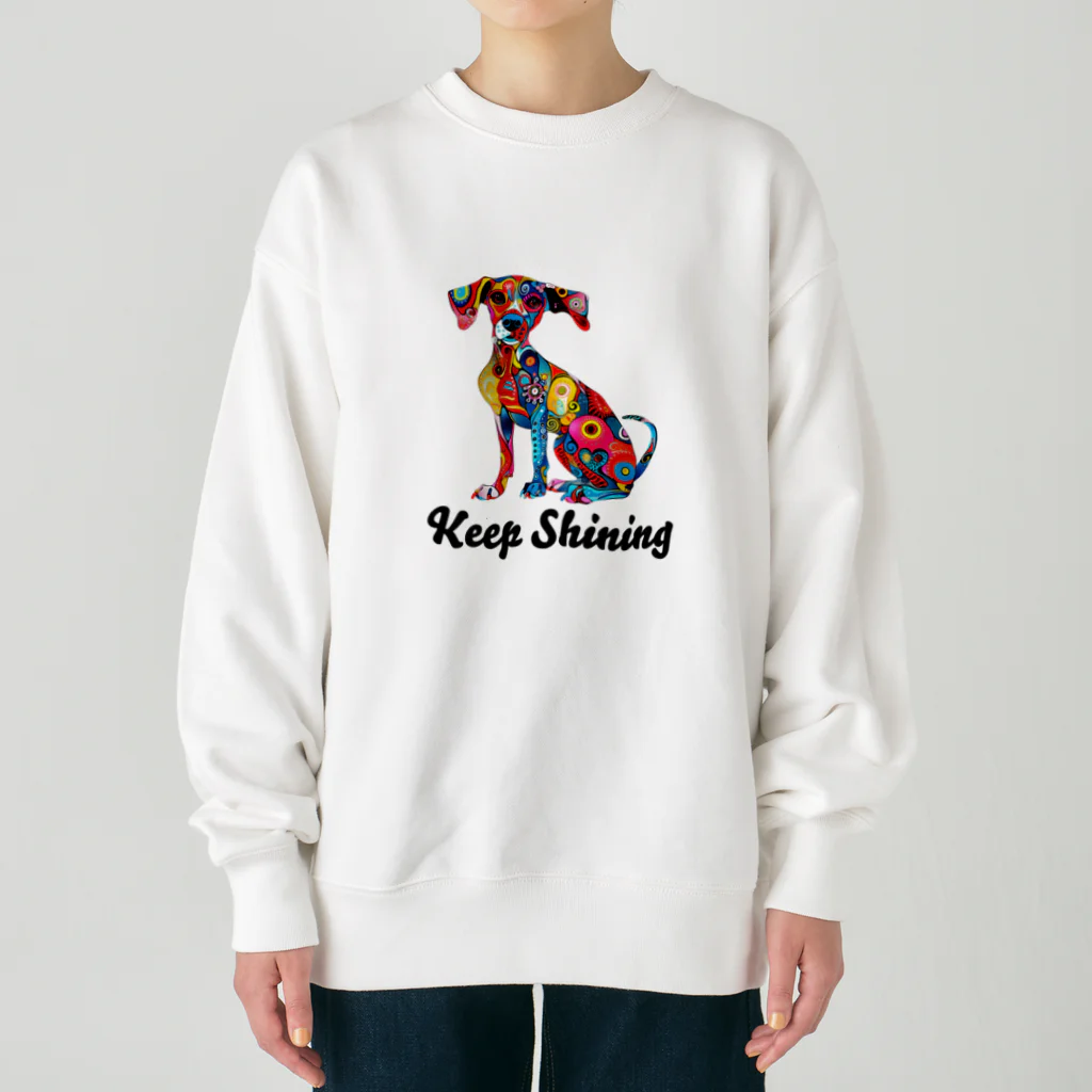 G.O.A.T.designのカラフルな模様を身に纏った犬 Heavyweight Crew Neck Sweatshirt