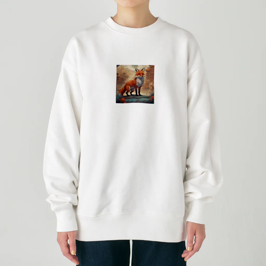 ブルーレイの遠い異国の伝説を語る狐 Heavyweight Crew Neck Sweatshirt