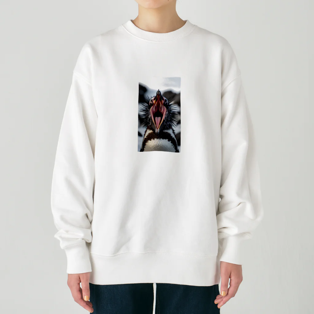 かんぱい工房のペンギンの口の中 Heavyweight Crew Neck Sweatshirt