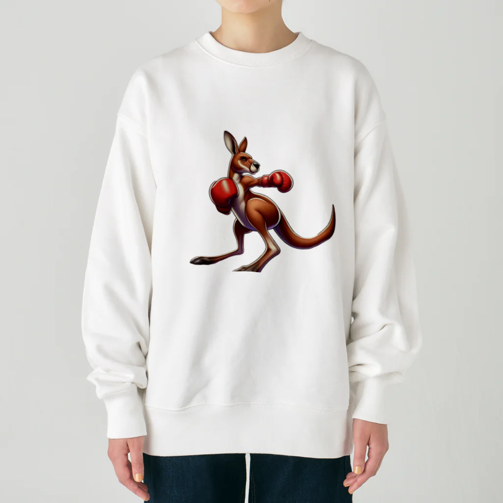 癒し系グッズのカンガルー Heavyweight Crew Neck Sweatshirt