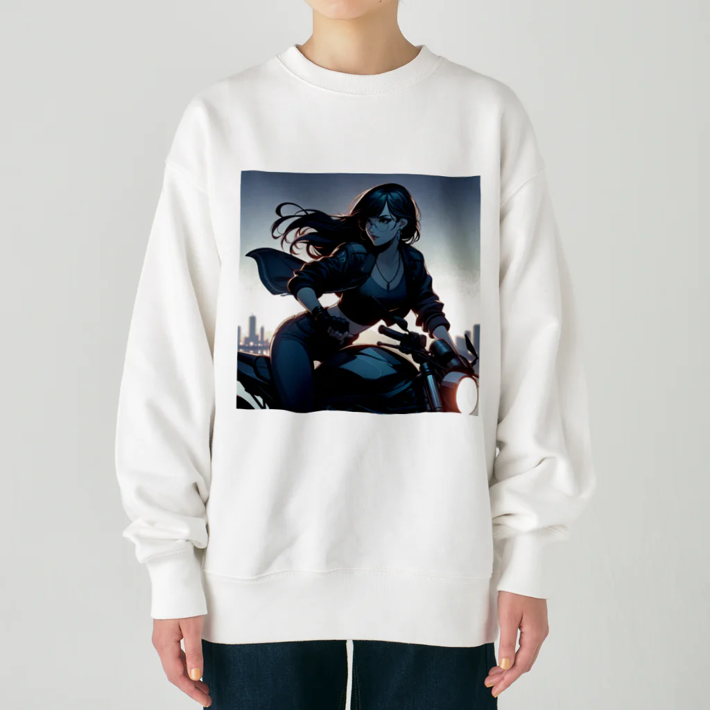 ヨーカズのバイク女子 Heavyweight Crew Neck Sweatshirt