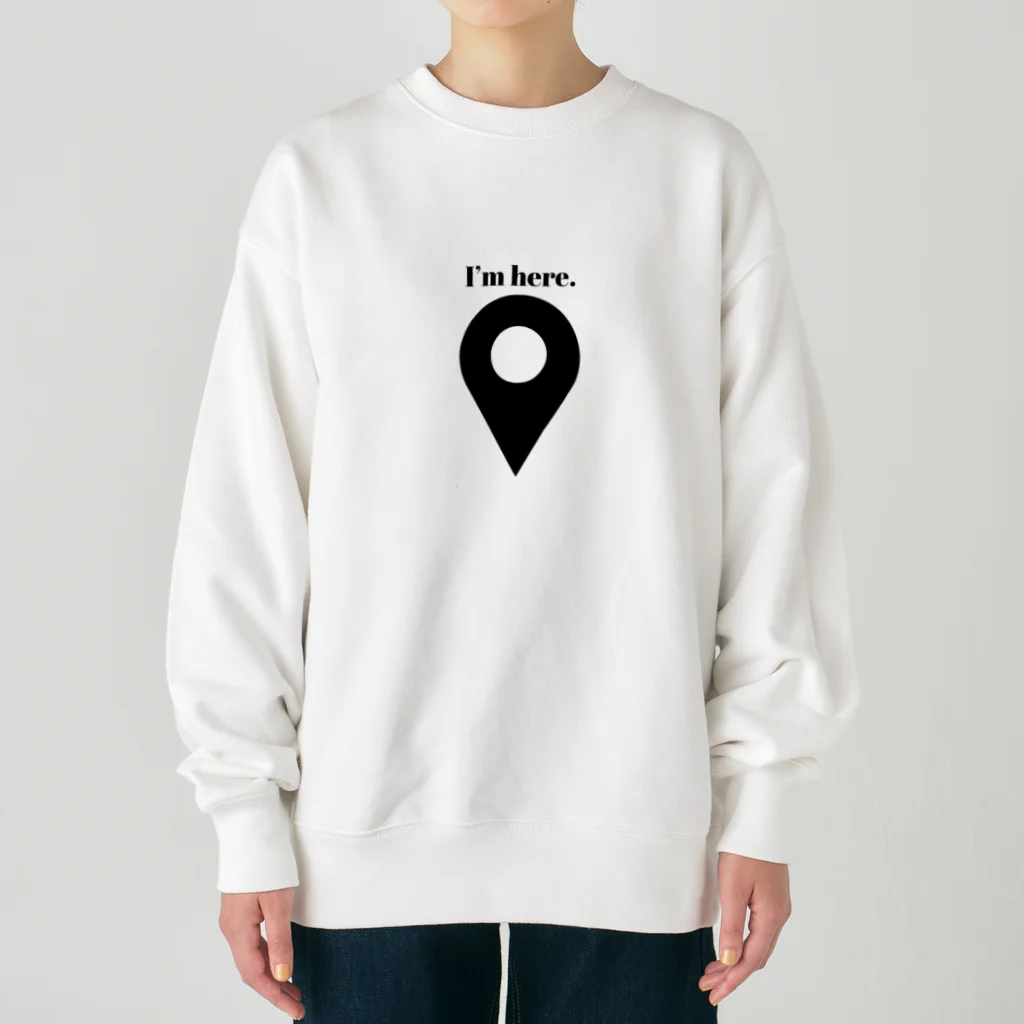 Sounds Focus&RelaxのI’ｍ here. Heavyweight Crew Neck Sweatshirt