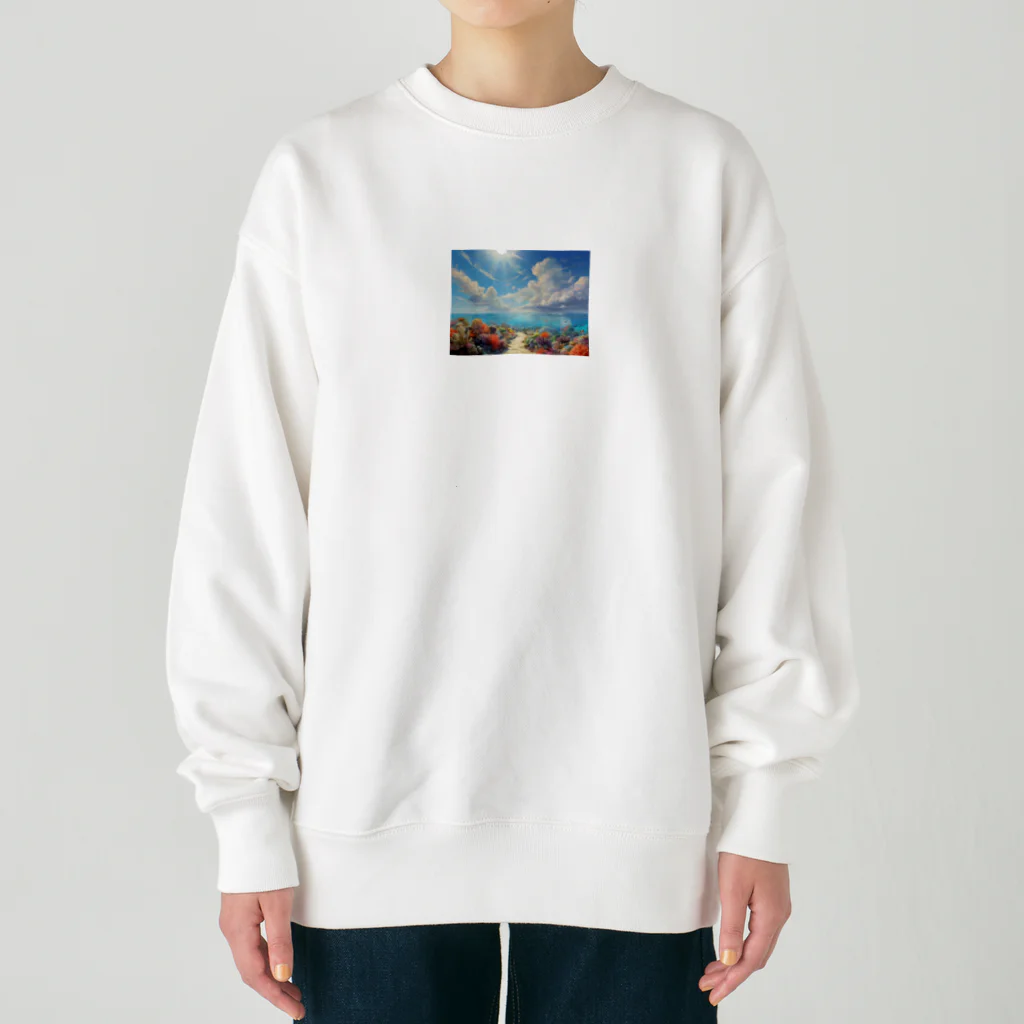 ウェブエンパイアの古（いにしえ）に、太陽の下に海洋と海草がありけり Heavyweight Crew Neck Sweatshirt