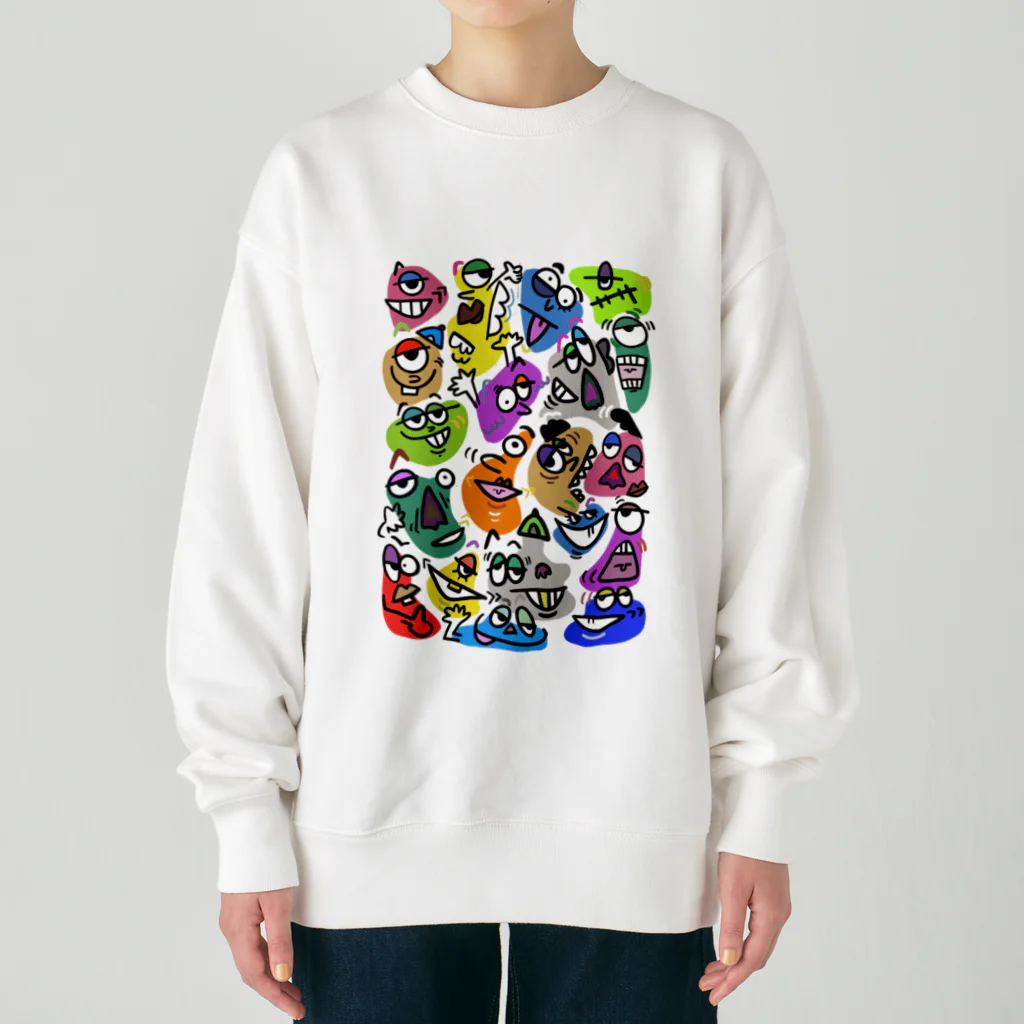 Colorful fam Earthのガチャキャラ　両面プリント Heavyweight Crew Neck Sweatshirt