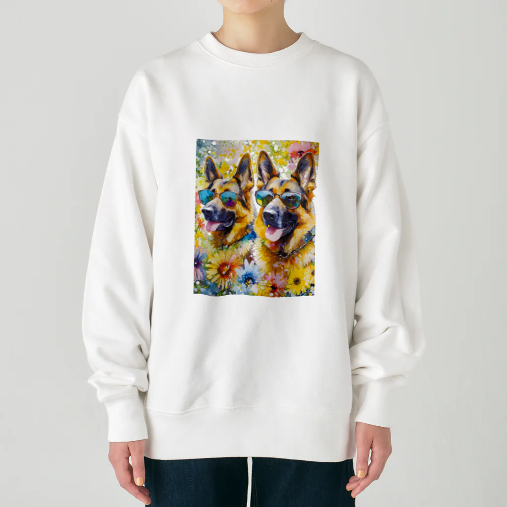 .nekoのAIわんこ「絆」 Heavyweight Crew Neck Sweatshirt