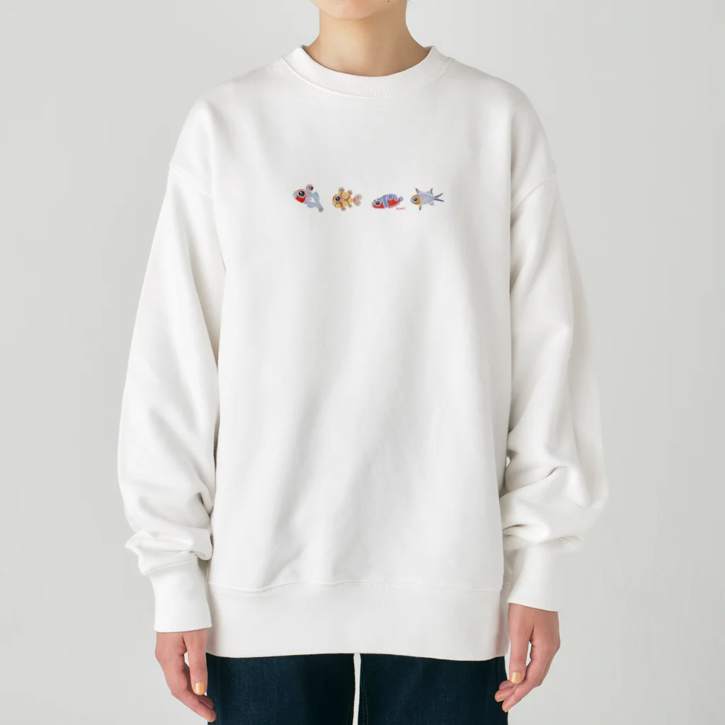 栗坊屋の幼魚だから小さいよ Heavyweight Crew Neck Sweatshirt