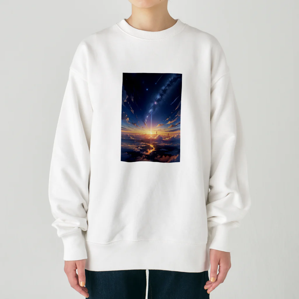 モノモノクローゼットの夜空と天の川 Heavyweight Crew Neck Sweatshirt