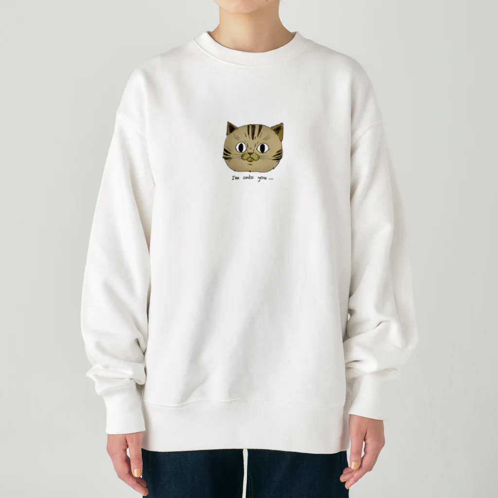 NaNa’s SHOP 🐾のお見通し猫 Heavyweight Crew Neck Sweatshirt