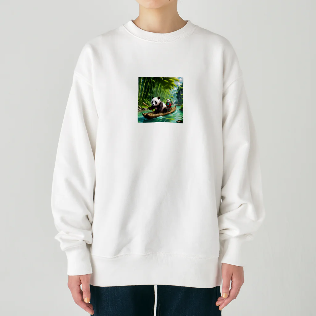 nagisa_riumanの冒険パンダ Heavyweight Crew Neck Sweatshirt