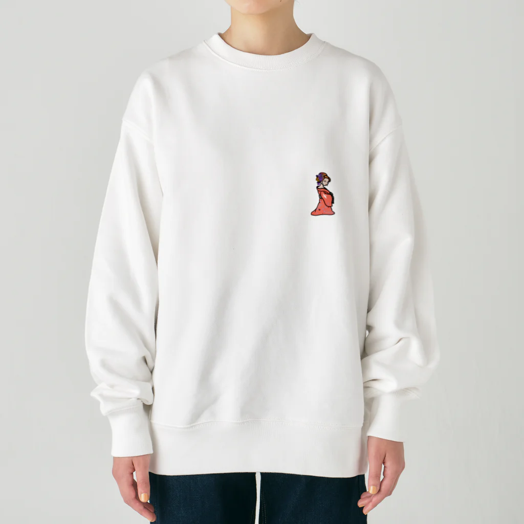 えんまくんの花魁ちゃん・桜 Heavyweight Crew Neck Sweatshirt