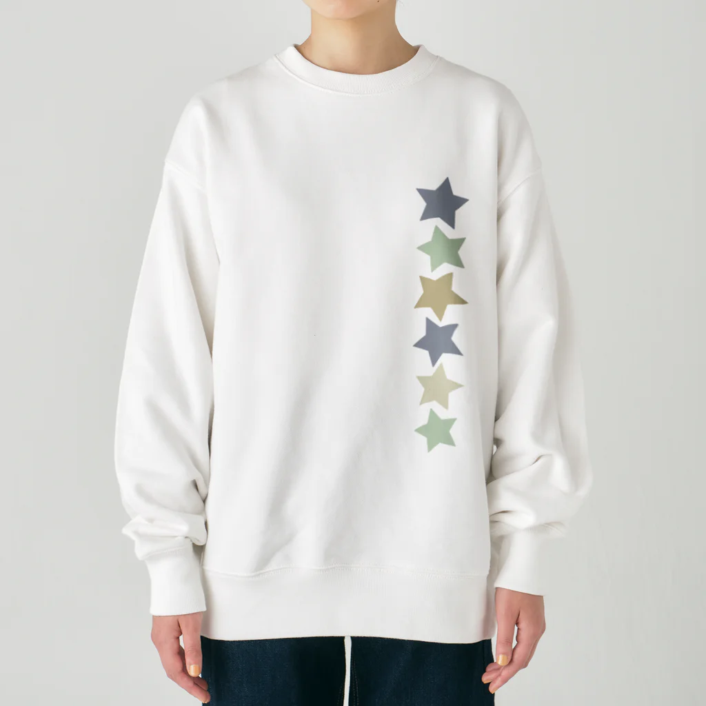 つきしょっぷのくすみカラーの星 Heavyweight Crew Neck Sweatshirt