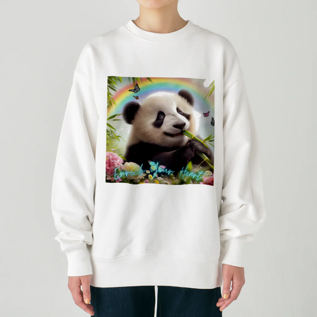 FUJISHIKAのPANDA ENRICH YOUR HEART Heavyweight Crew Neck Sweatshirt