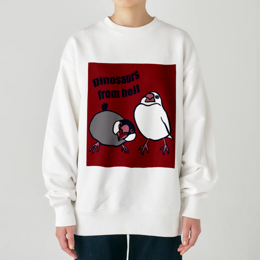 ちゅん屋の地獄の文鳥 Heavyweight Crew Neck Sweatshirt