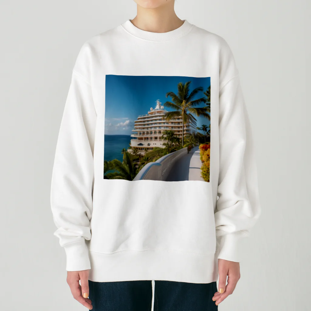  "Happy smile shonanの南国ヤシの木 Heavyweight Crew Neck Sweatshirt