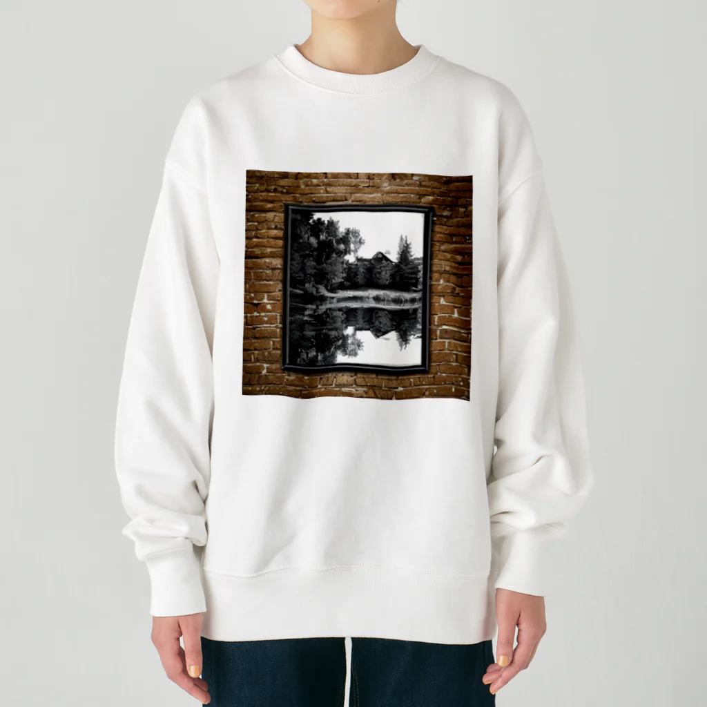 yasuwoのレトロ　風景 Heavyweight Crew Neck Sweatshirt