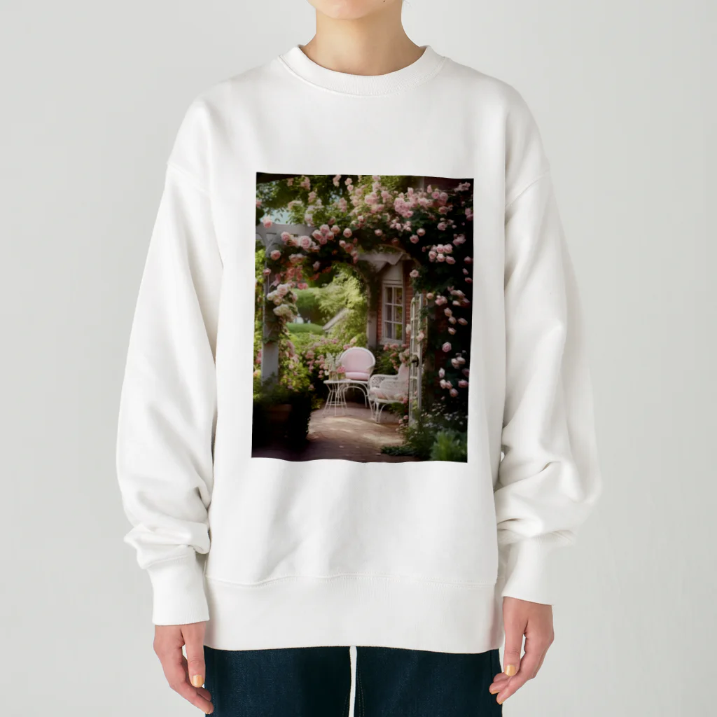 AQUAMETAVERSEのバラの庭園　なでしこ1478 Heavyweight Crew Neck Sweatshirt