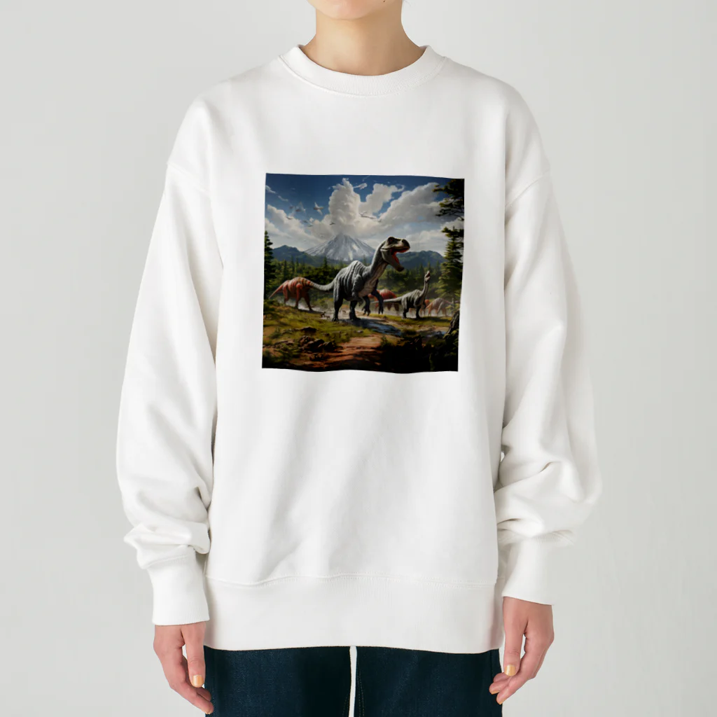 AQUAMETAVERSEの恐竜の生活　なでしこ1478 Heavyweight Crew Neck Sweatshirt