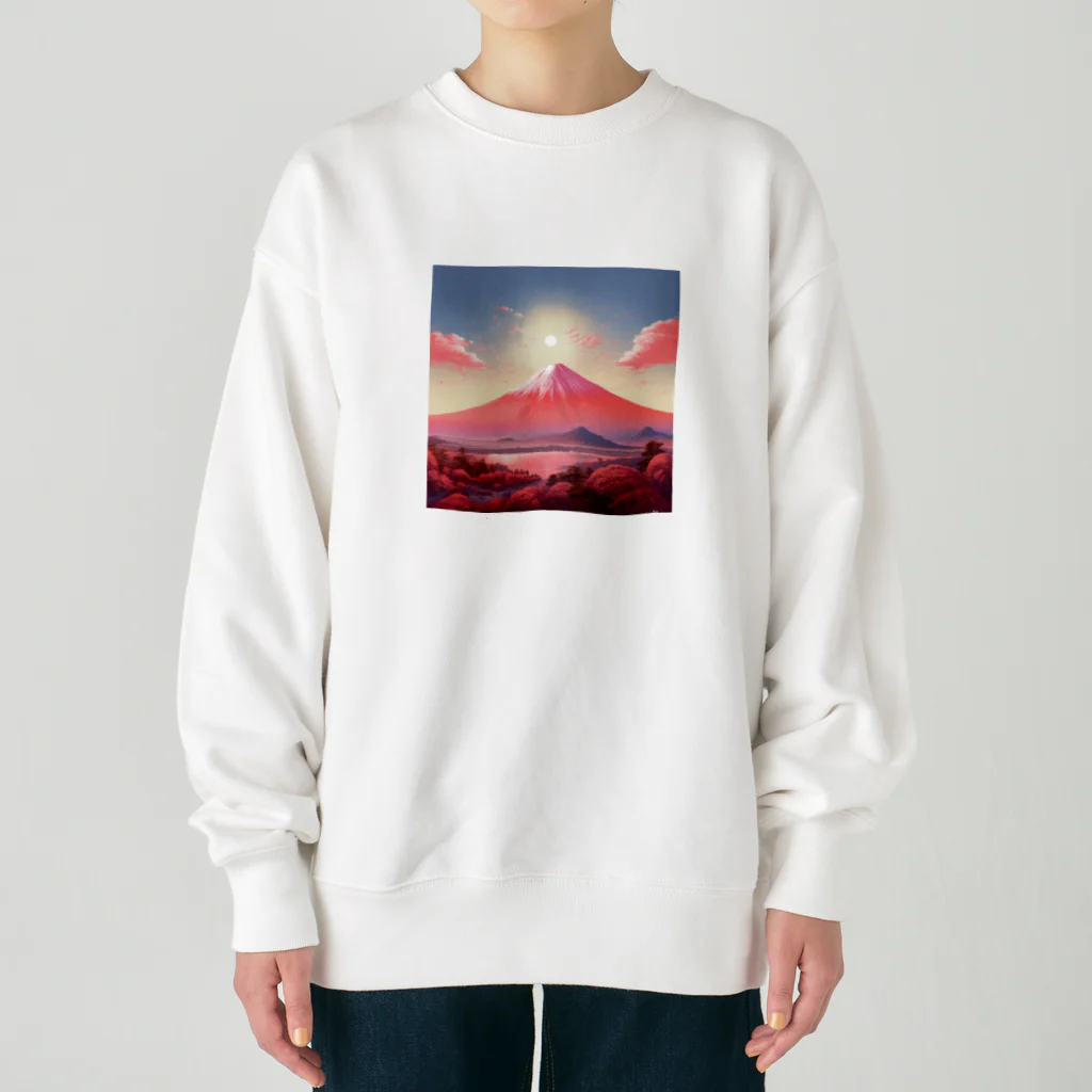 AQUAMETAVERSEの赤富士希望の印　なでしこ1478 Heavyweight Crew Neck Sweatshirt