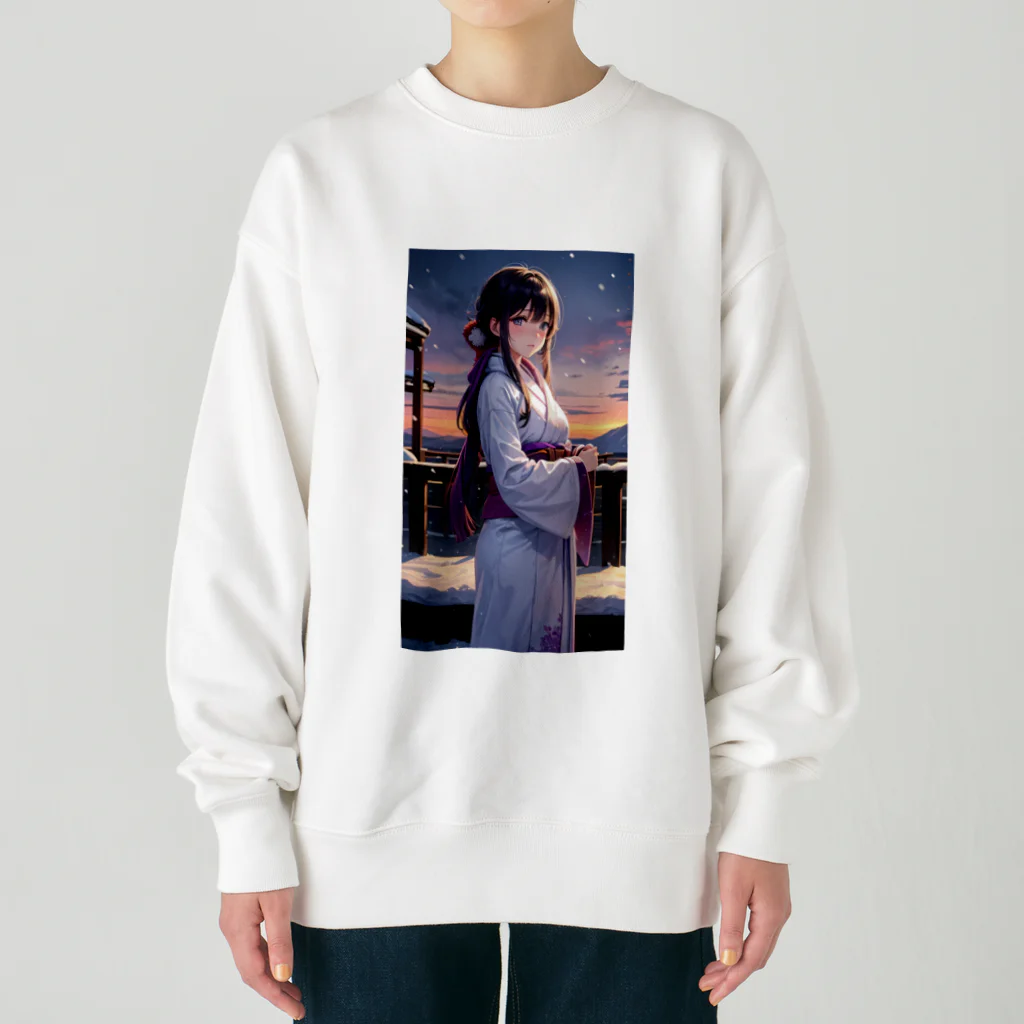 kimono_musume  AI artのscene5 Heavyweight Crew Neck Sweatshirt