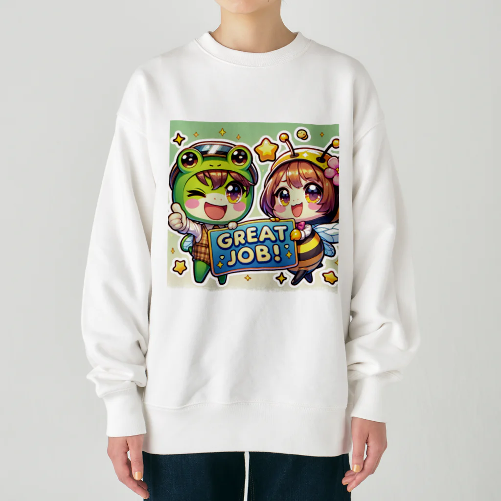 Pyon ＆ Bunのgreat job Heavyweight Crew Neck Sweatshirt