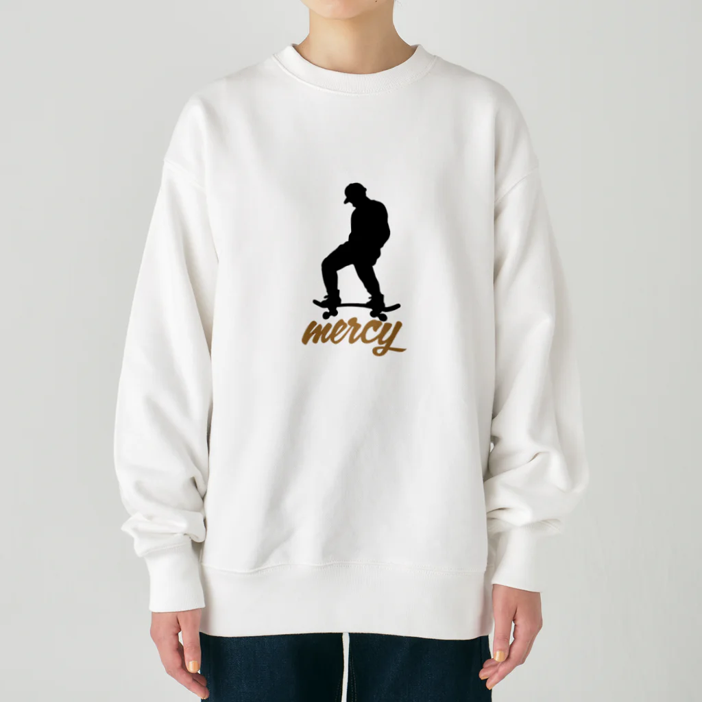 MERCYのスケートボードB🛹フロントプリント Heavyweight Crew Neck Sweatshirt