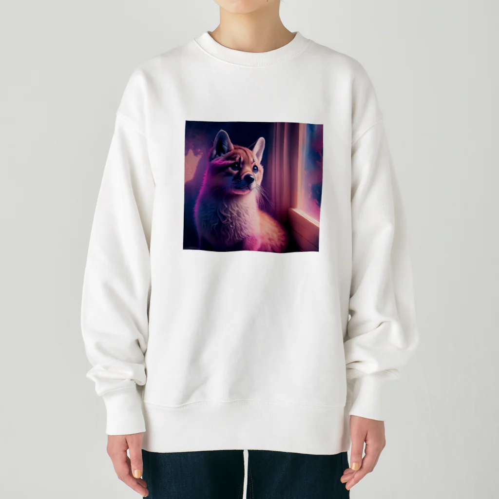 甘党の猫アザラシ❤️超可愛い、キュート💗 Heavyweight Crew Neck Sweatshirt