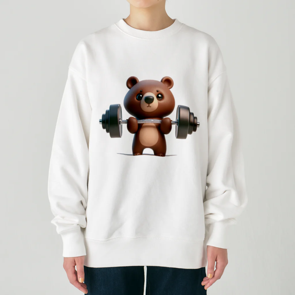 AKIRAの筋トレくまちゃん Heavyweight Crew Neck Sweatshirt