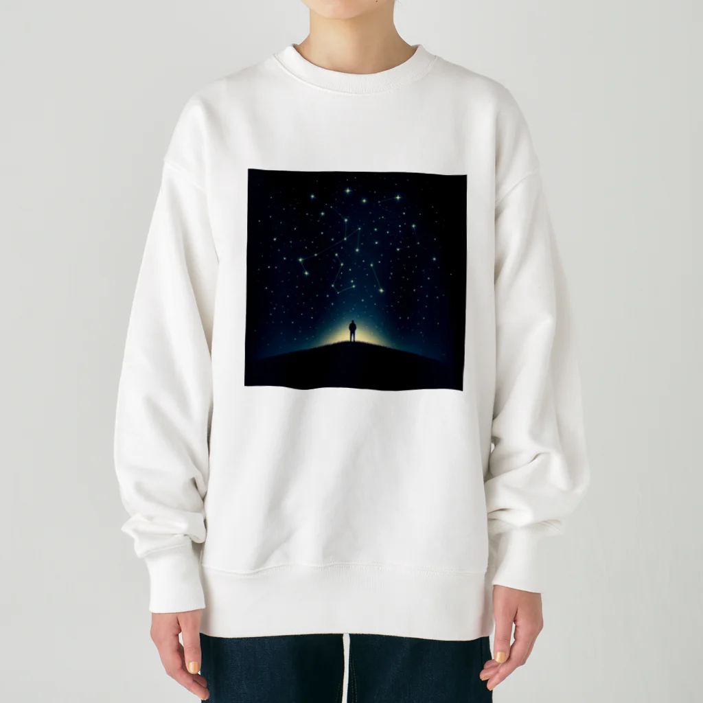 プラネテスの春の星座に包まれて Heavyweight Crew Neck Sweatshirt