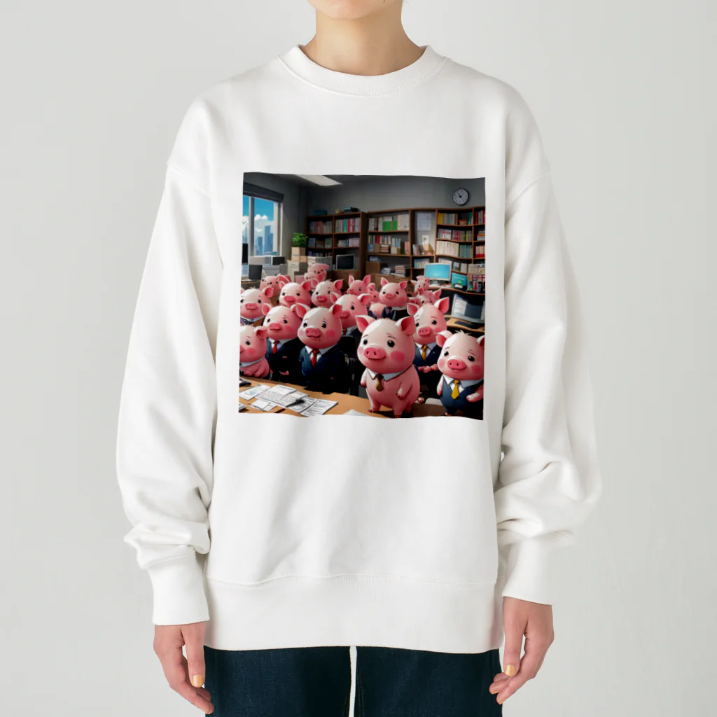 MTHの会社のらいんあっぷをするみにぶた管理製品 Heavyweight Crew Neck Sweatshirt