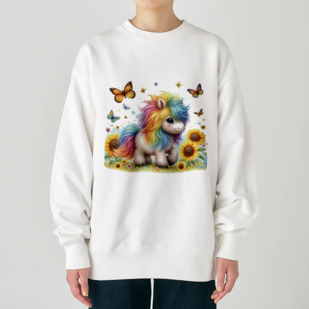 チロライショップのPretty　ミニチュアホース Heavyweight Crew Neck Sweatshirt