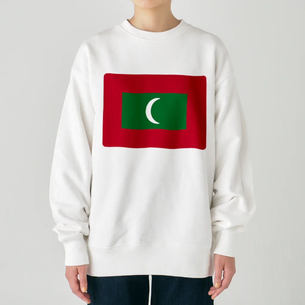 お絵かき屋さんのモルディブの国旗 Heavyweight Crew Neck Sweatshirt