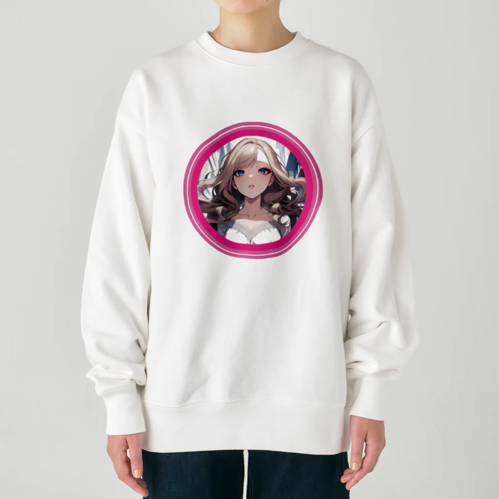 AI Girls Creationの近未来美少女💖 Heavyweight Crew Neck Sweatshirt