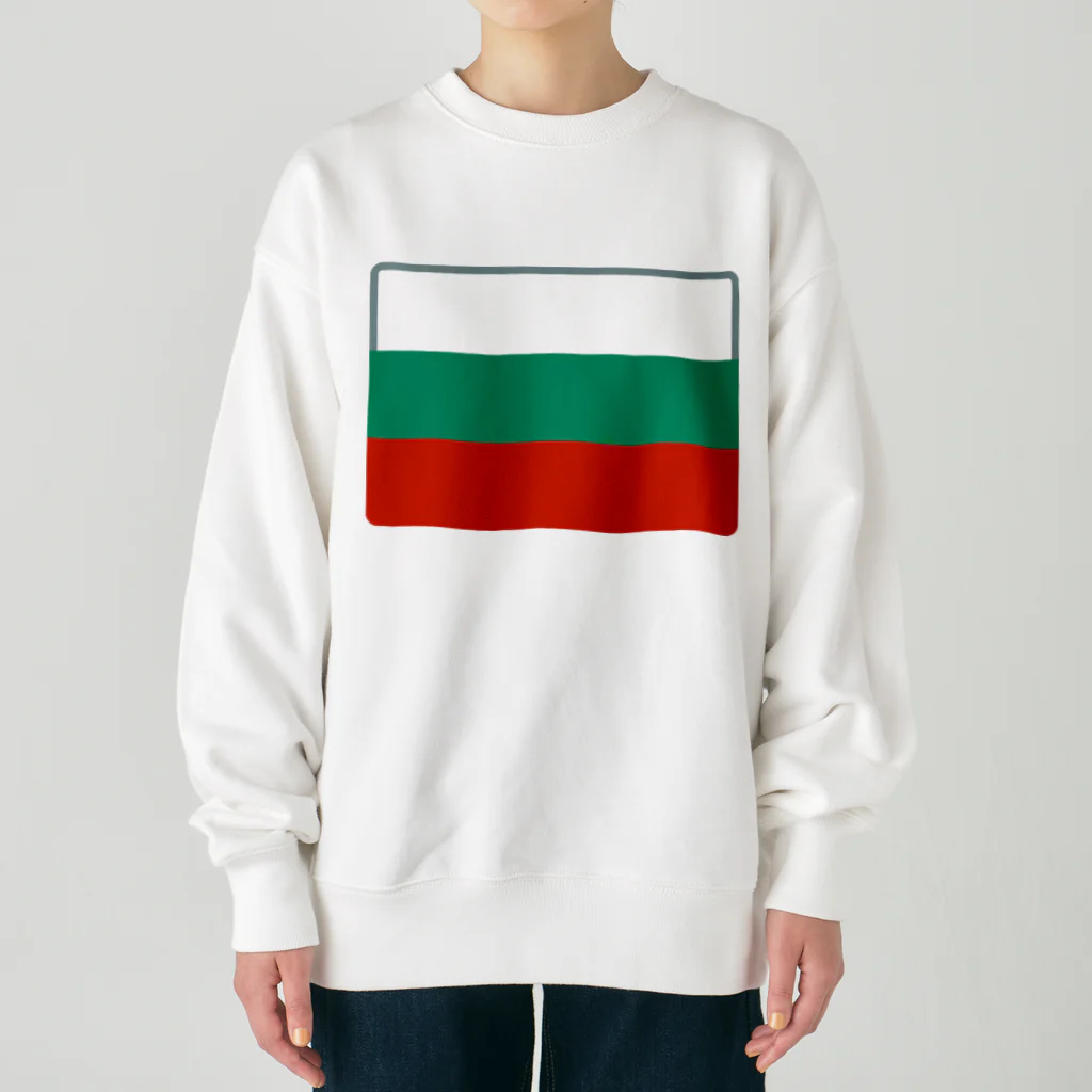 お絵かき屋さんのブルガリアの国旗 Heavyweight Crew Neck Sweatshirt