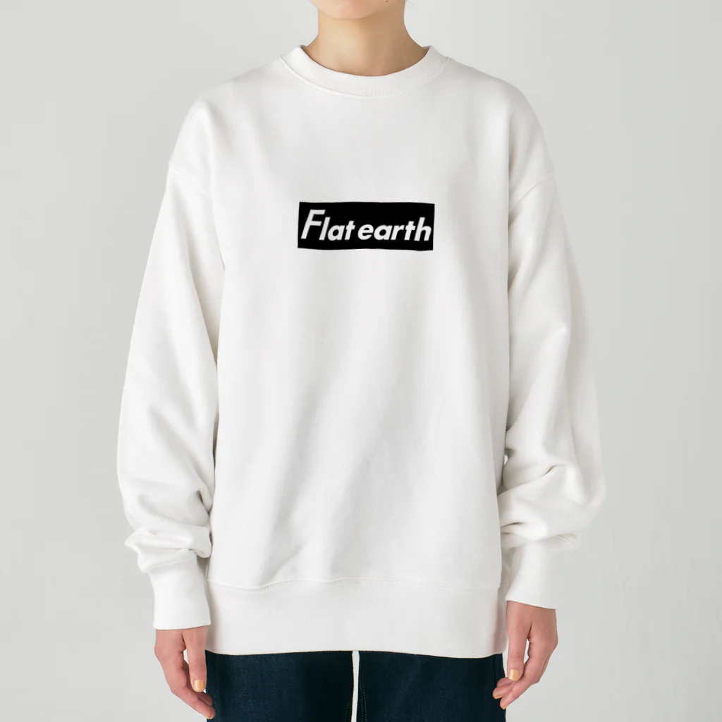 Mappila SHOPのFlatearth Box Logo (BLACK) フラットアース ボックスロゴ(ブラック) ヘビーウェイトスウェット