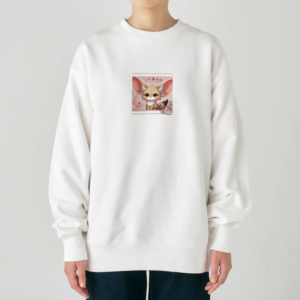 ゆうちゃんNFTいいねの耳長が可愛いフェネックちゃん13 Heavyweight Crew Neck Sweatshirt