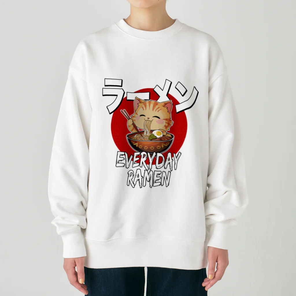 Stylo Tee Shopの毎日ラーメン猫ちゃん ヘビーウェイトスウェット