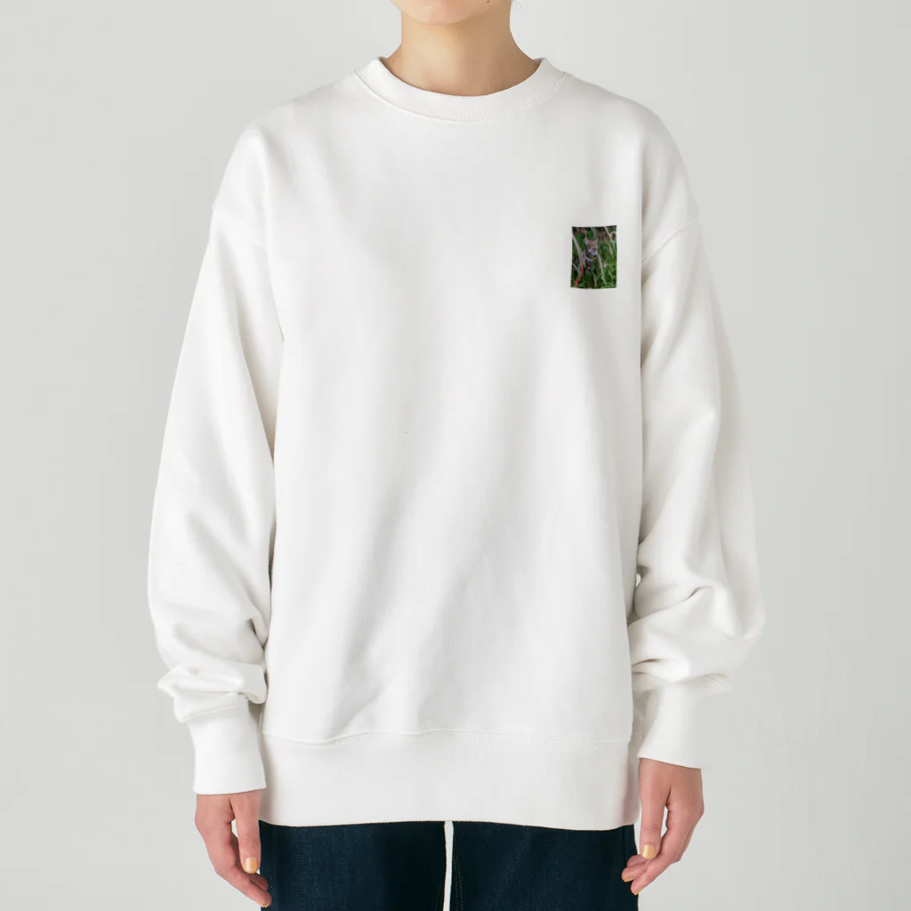 sisyの家ねこ鼻コチョコチョで変顔 Heavyweight Crew Neck Sweatshirt