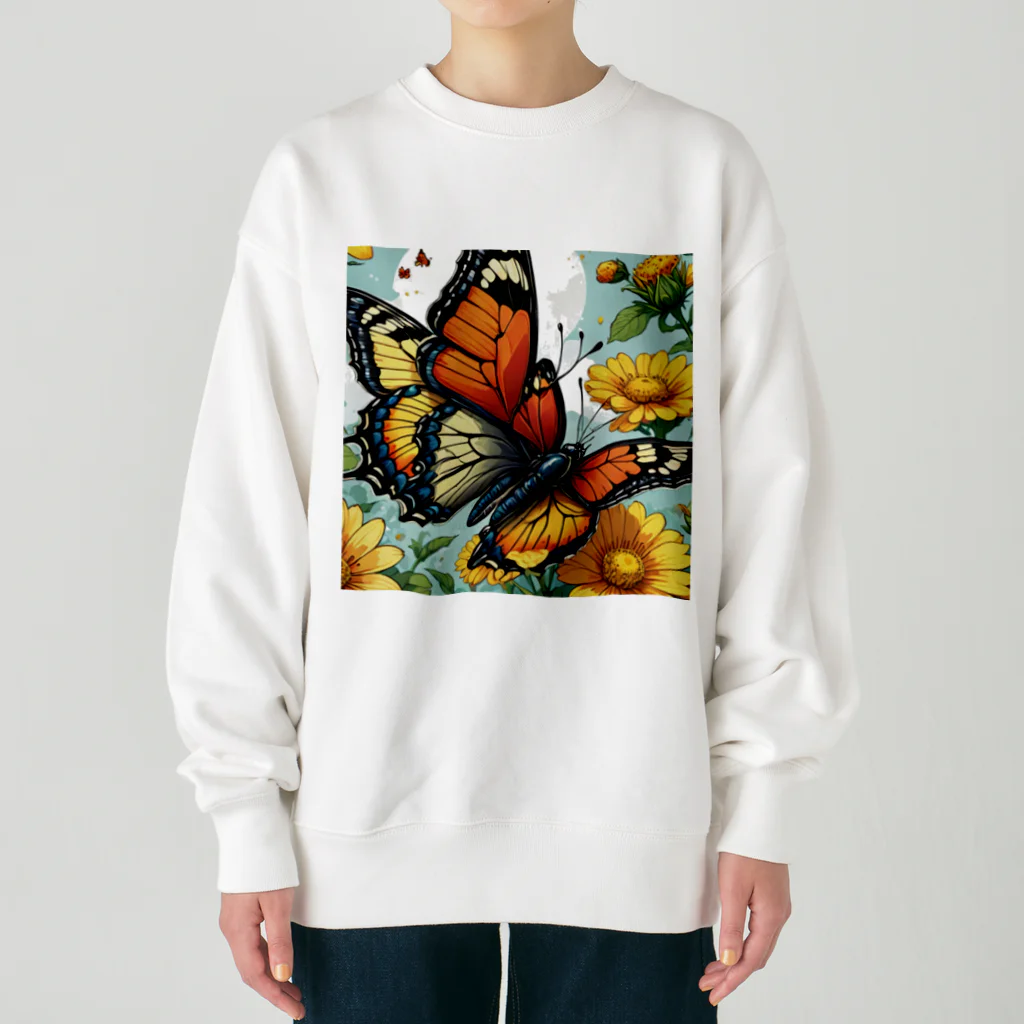 HERAX(へラックス）2号店の美しき蝶の舞 Heavyweight Crew Neck Sweatshirt