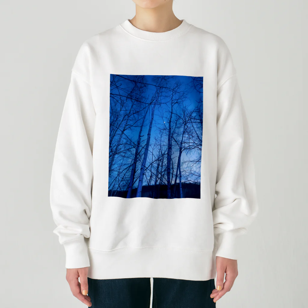 kayuuの神秘的な青い世界 Heavyweight Crew Neck Sweatshirt