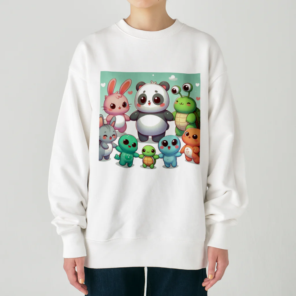 sohana92のかわいい動物たち Heavyweight Crew Neck Sweatshirt