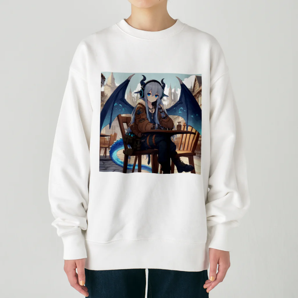 静寂工房の音の海のドラゴン（Sea Dragons） Heavyweight Crew Neck Sweatshirt