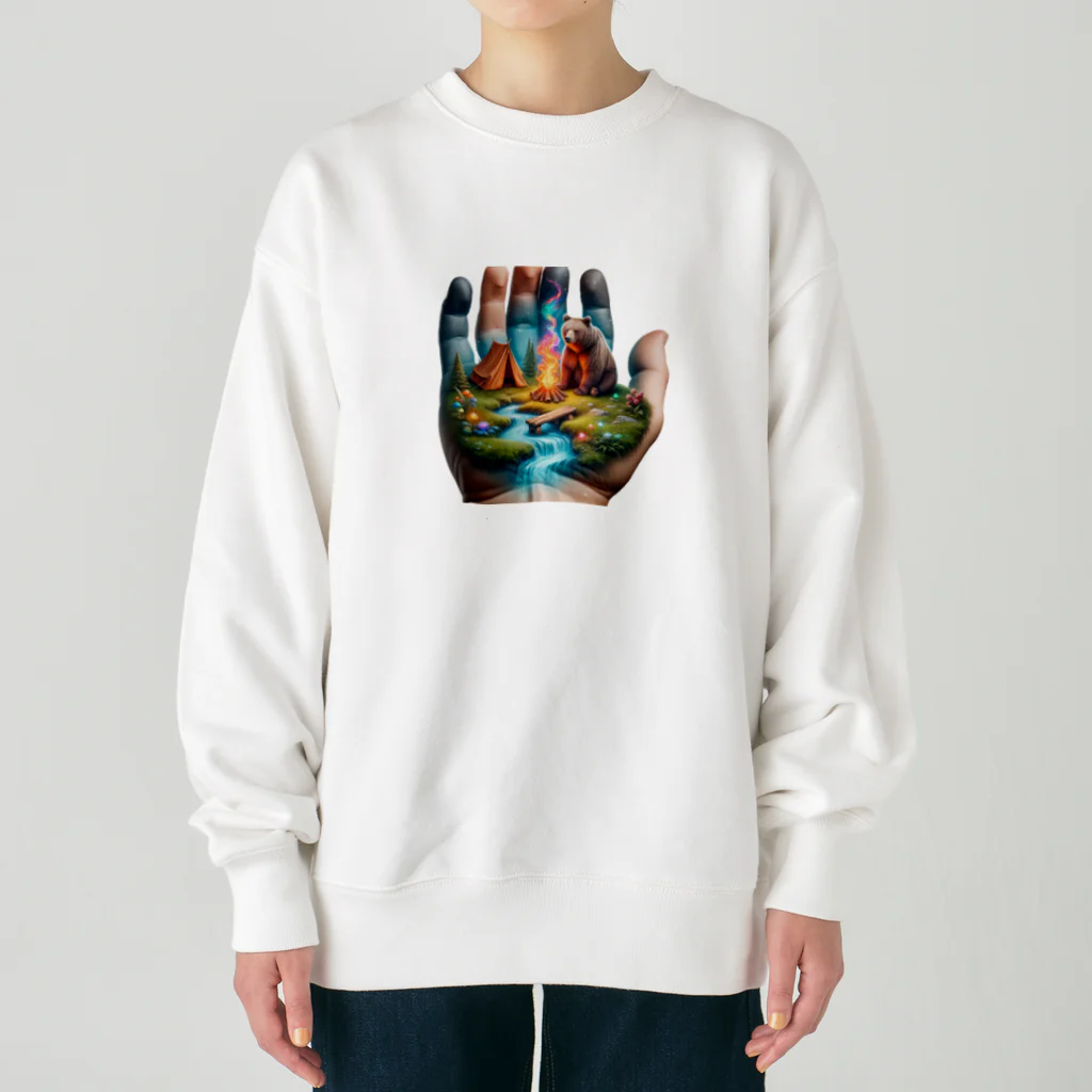 EseCAMPのキャンプ熊シリーズ Heavyweight Crew Neck Sweatshirt