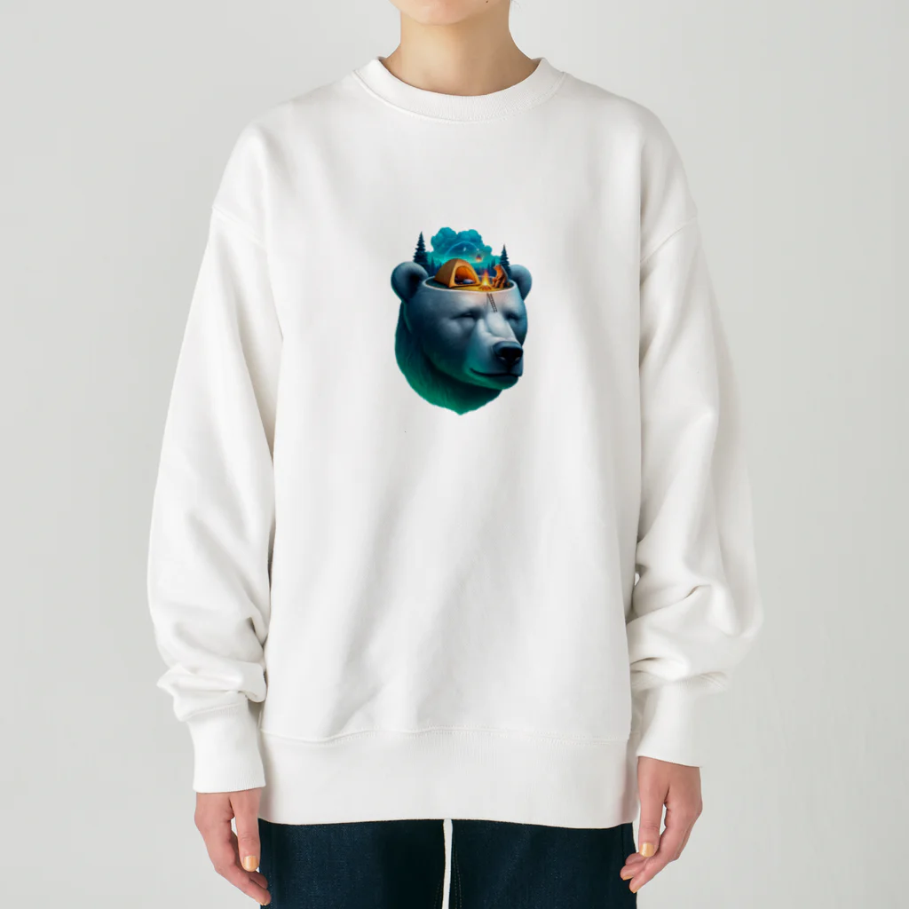 EseCAMPのキャンプ熊シリーズ Heavyweight Crew Neck Sweatshirt