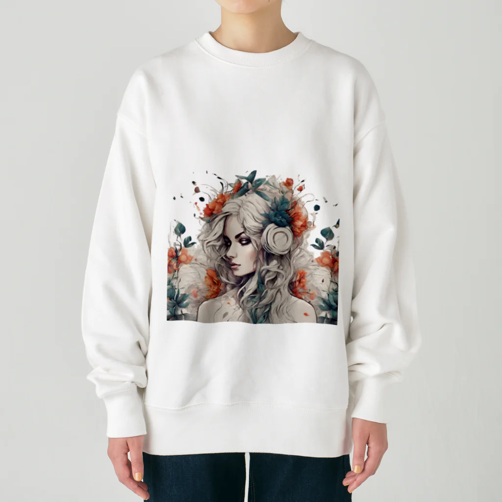 Unique Existenceのhorde of flowers Heavyweight Crew Neck Sweatshirt