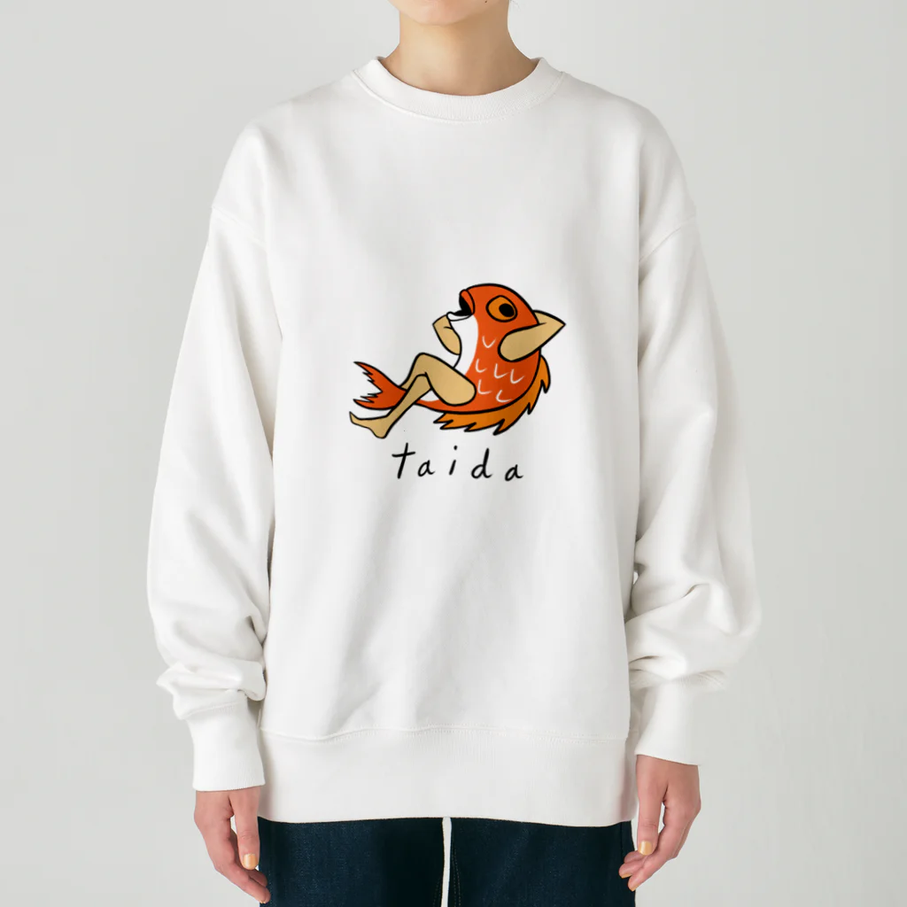 Rikaeruの怠惰な鯛だ Heavyweight Crew Neck Sweatshirt